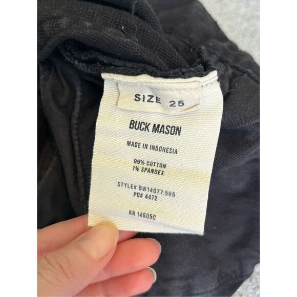 Buck Mason black RIDER SHORT $128 Sz 25, C42 - Picture 6 of 6
